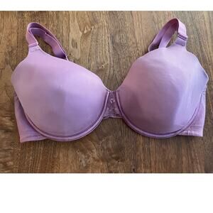 Vanity Fair Underwire Bra Womens 38DD Pink Lined Supportive Smooth Cups 76528